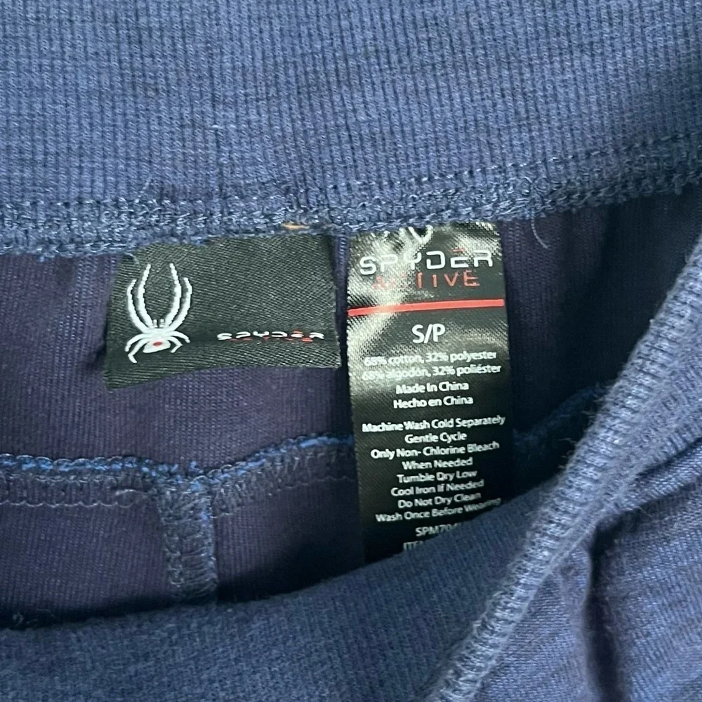Navy Blue and Black Men’s Spyder Active Jogger Sweatpants Size S